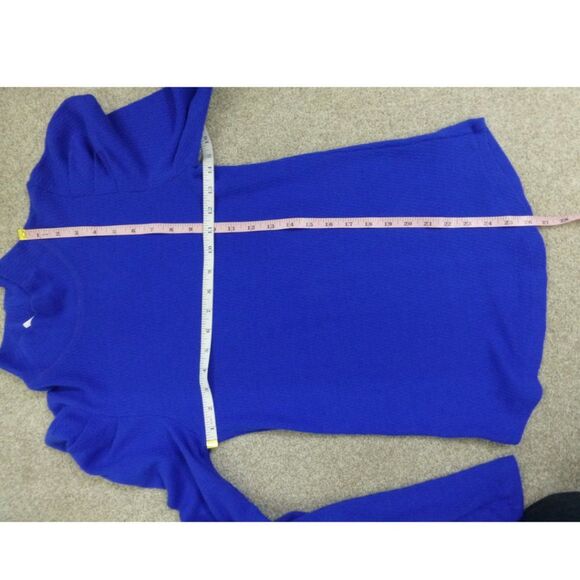 NWOT Free People Puffy Shoulder Long Sleeve Blue Top - Picture 7 of 9